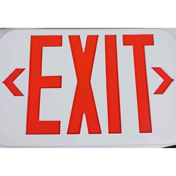 Amazon Commercial LED Emergency Exit Sign, Double Face Exit with Battery Backup - Picture 6 of 8